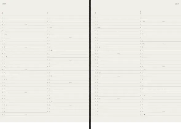 Kalender Moleskine MonthNote Black Soft XL 2027
