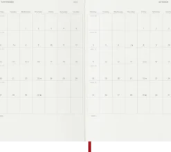 Kalender Moleskine Weekly notebook Large Red Soft 2027