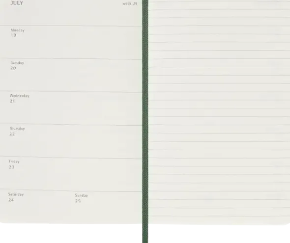 Kalender Moleskine Weekly Notebook Myrtle Green Soft Pocket 2027