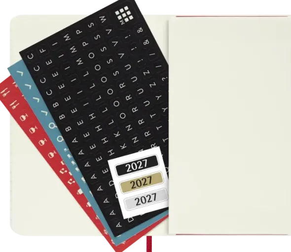 Kalender Moleskine Weekly Notebook Red Soft Pocket 2027