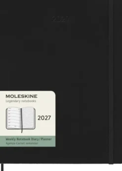 Kalender Moleskine Weekly Notebook Black hard XL 2027