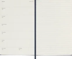 Kalender Moleskine Weekly Notebook Sapphire Blue hard pocket 2027