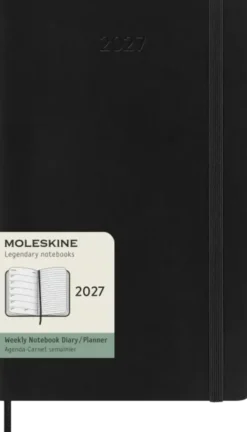 Kalender Moleskine Weekly Notebook Large Black Soft 2027