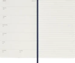 Kalender Moleskine Weekly Notebook Blue Soft Pocket 2027