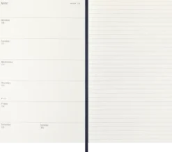 Kalender Moleskine Weekly notebook Large Blue Soft 2027
