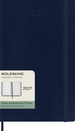 Kalender Moleskine Weekly notebook Large Blue Soft 2027