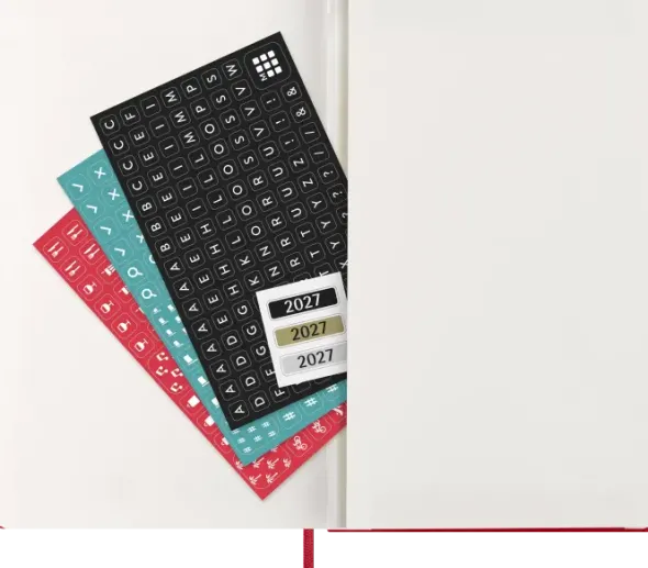 Kalender Moleskine Weekly Notebook Red hard Large 2027