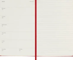 Kalender Moleskine Weekly Notebook Red hard pocket 2027