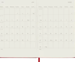 Kalender Moleskine Weekly Notebook Red hard pocket 2027