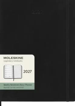 Kalender Moleskine Weekly notebook XL Soft Black 2027
