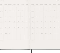 Kalender Moleskine Weekly Planner Vertical Svart hard large 2027
