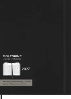 Kalender Moleskine Weekly Pro Vertical Svart hard XL 2027