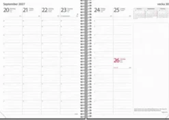 Kalender 2027 Noteringskalendern svart konstläder