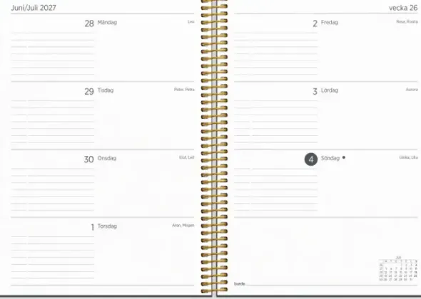 Kalender 2027 Organizer & Notes
