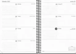 Kalender 2027 Organizer & Notes svart