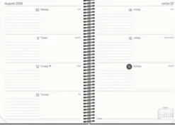 Kalender Organizer & Notes Svart 2026-2027