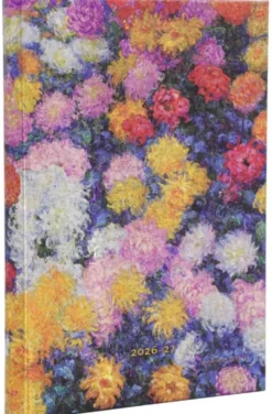 Kalender Paperblanks Midi Monet´s Chrysanthemums Horizontal 2026-2027