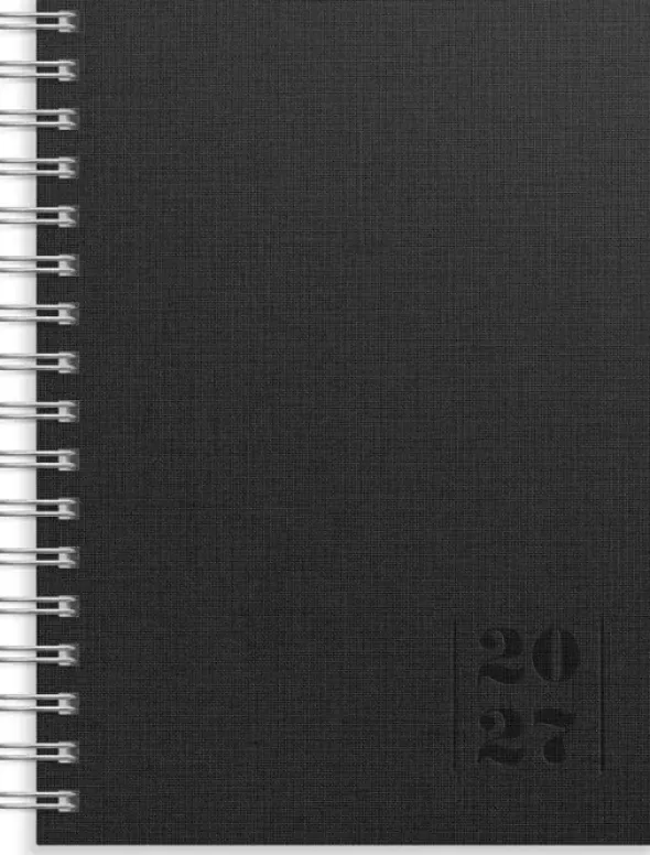 Kalender Senator A6 Textile svart 2027