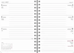 Kalender Senator A6 Textile svart 2027