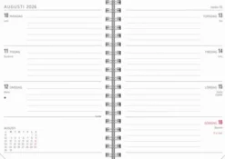 Kalender Senator A6 Textile svart 2026
