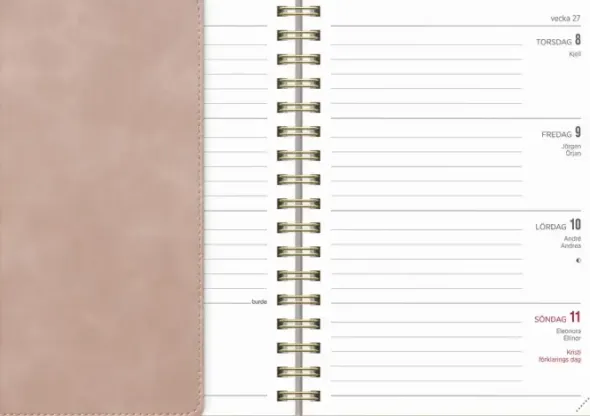 Kalender Senator A6 Twist rosa 2027