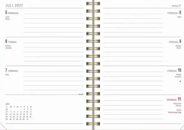 Kalender Senator A6 Twist rosa 2027