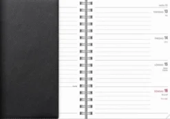 Kalender Senator A6 Twist svart 2026-2027