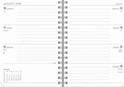 Kalender Senator A6 Twist svart 2026-2027