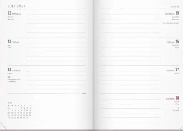 Kalender Senator A5 Vega rosa 2027
