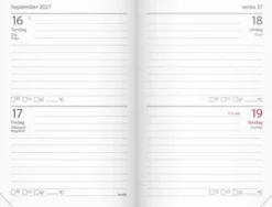 Kalender Stora Fick svart konstläder 2027