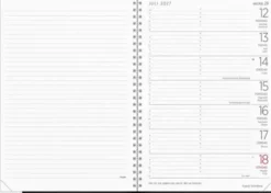 Kalender Stor Veckokalender svart plast 2027