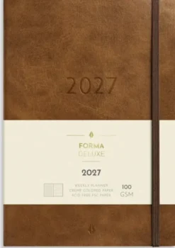 Kalender Stor Veckokalender Forma Deluxe brun 2027