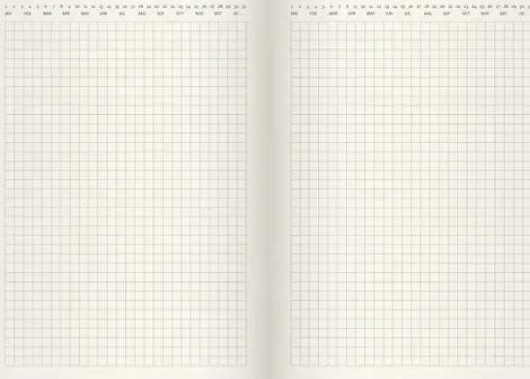 Kalender Stor Veckokalender Forma Deluxe svart 2027