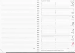 Kalender Stor Veckokalender svart plast 2026