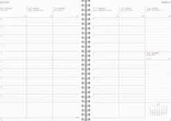 Kalender Study A5 Textile ljusgrå 2026-2027