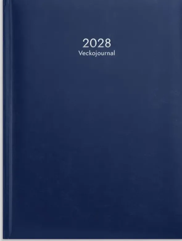 Kalender Veckojournal Mörkblå 2028