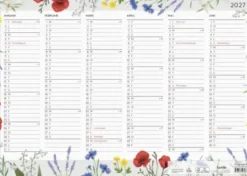 Kalender Väggblad Blomster 2027