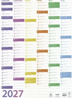 Kalender Väggblad Trend 2027
