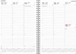 Kalender Weekly A5 beige konstläder 2027