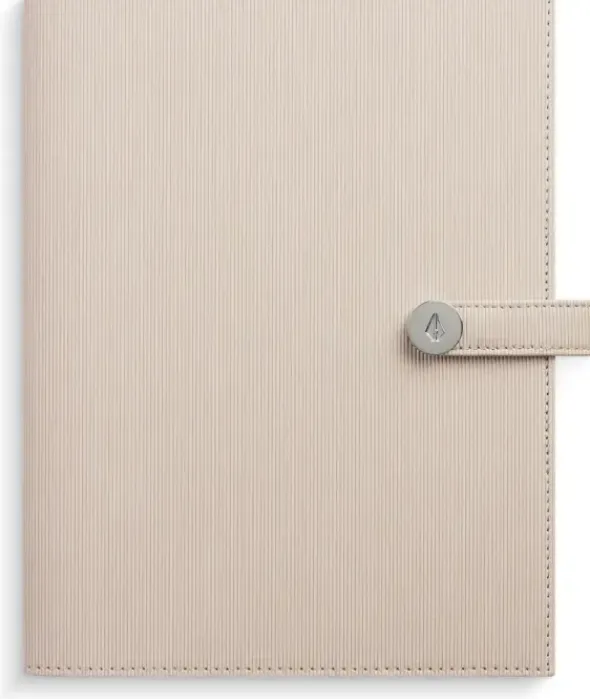Kalender Weekly A5 beige konstläder 2027