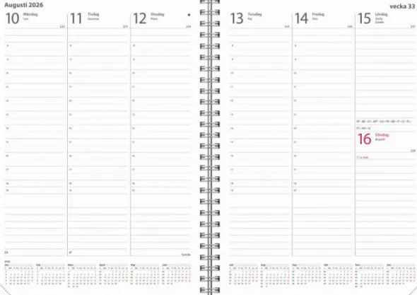 Kalender Weekly A5 Eco Line 2026