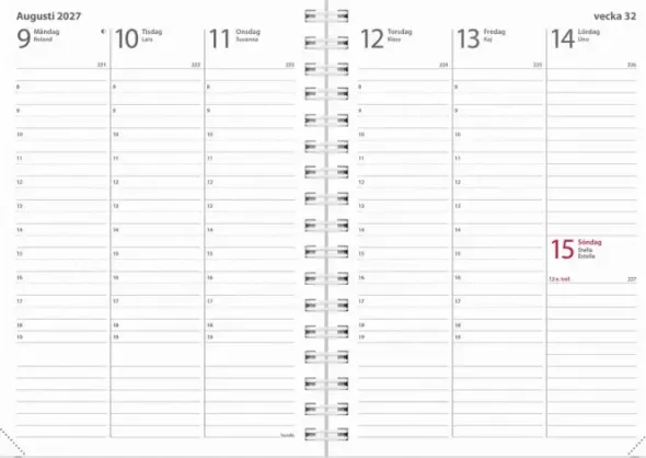 Kalender Weekly A6 4i1 2027