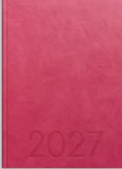 Kalender Weekly A5 rosa konstläder 2027