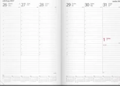 Kalender Weekly A5 svart konstläder 2027