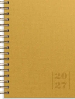 Kalender Weekly A6 Textile 2027 senapsgul