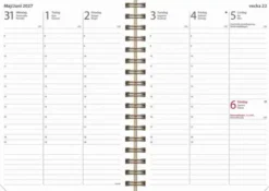 Kalender Weekly A6 Textile 2027 senapsgul