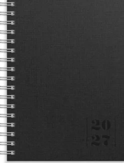 Kalender Weekly A6 Textile 2027 svart