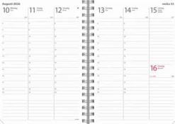 Kalender Weekly A6 Textile 2026 svart