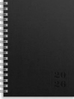 Kalender Weekly A6 Textile 2026 svart