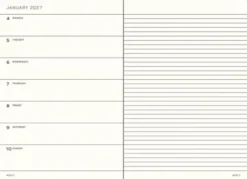 Kalender Weekly Planner/Notebook 18m 26-27 A5 Black